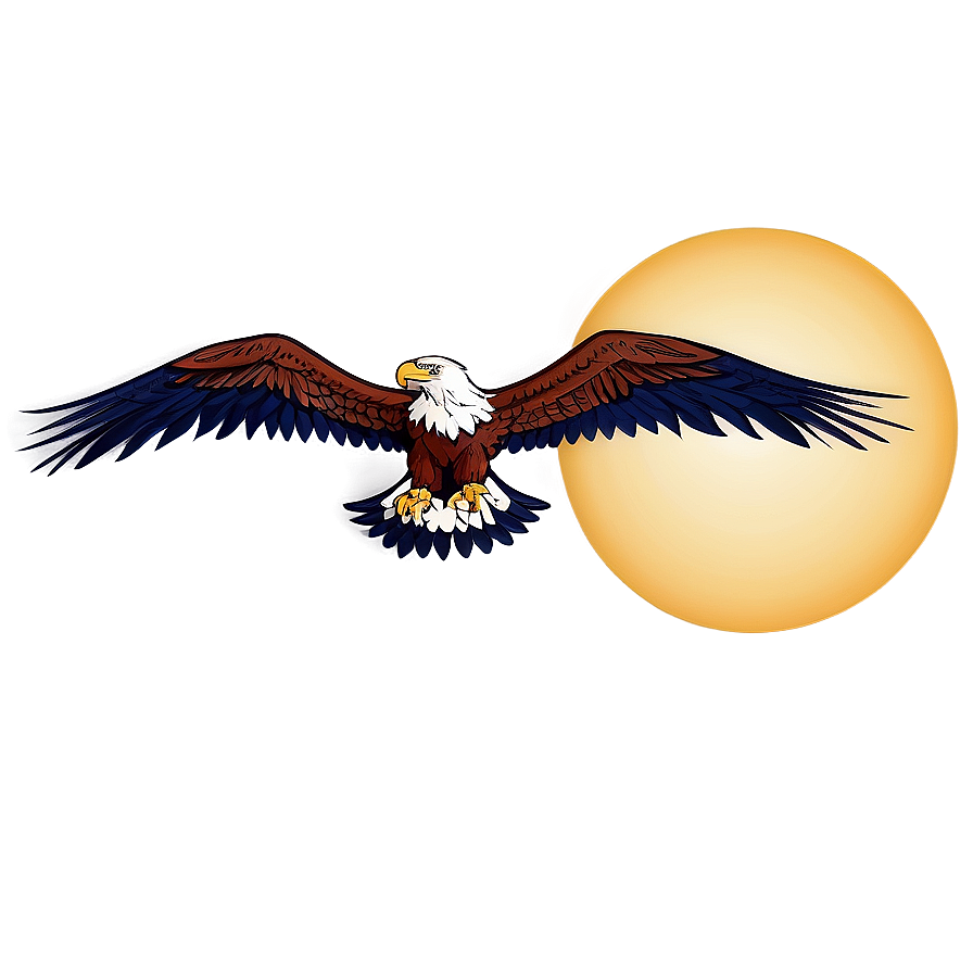 American Eagle With Sun Background Png 06122024 PNG Image