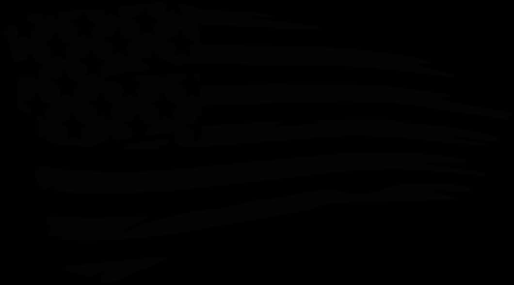 American Flag Blackand White PNG Image