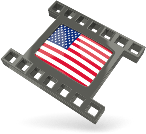 American Flag Film Strip Icon PNG Image