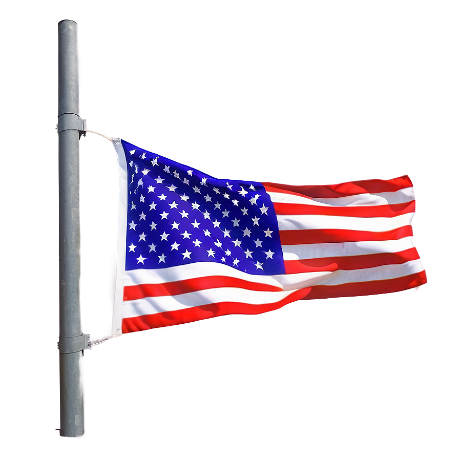 American Flag On Pole Against Sky Png Jvi PNG Image