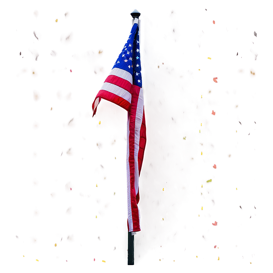 American Flag On Pole With Sunburst Background Png Oah PNG Image