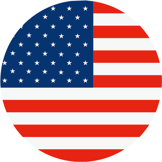 American Flag Round Icon PNG Image