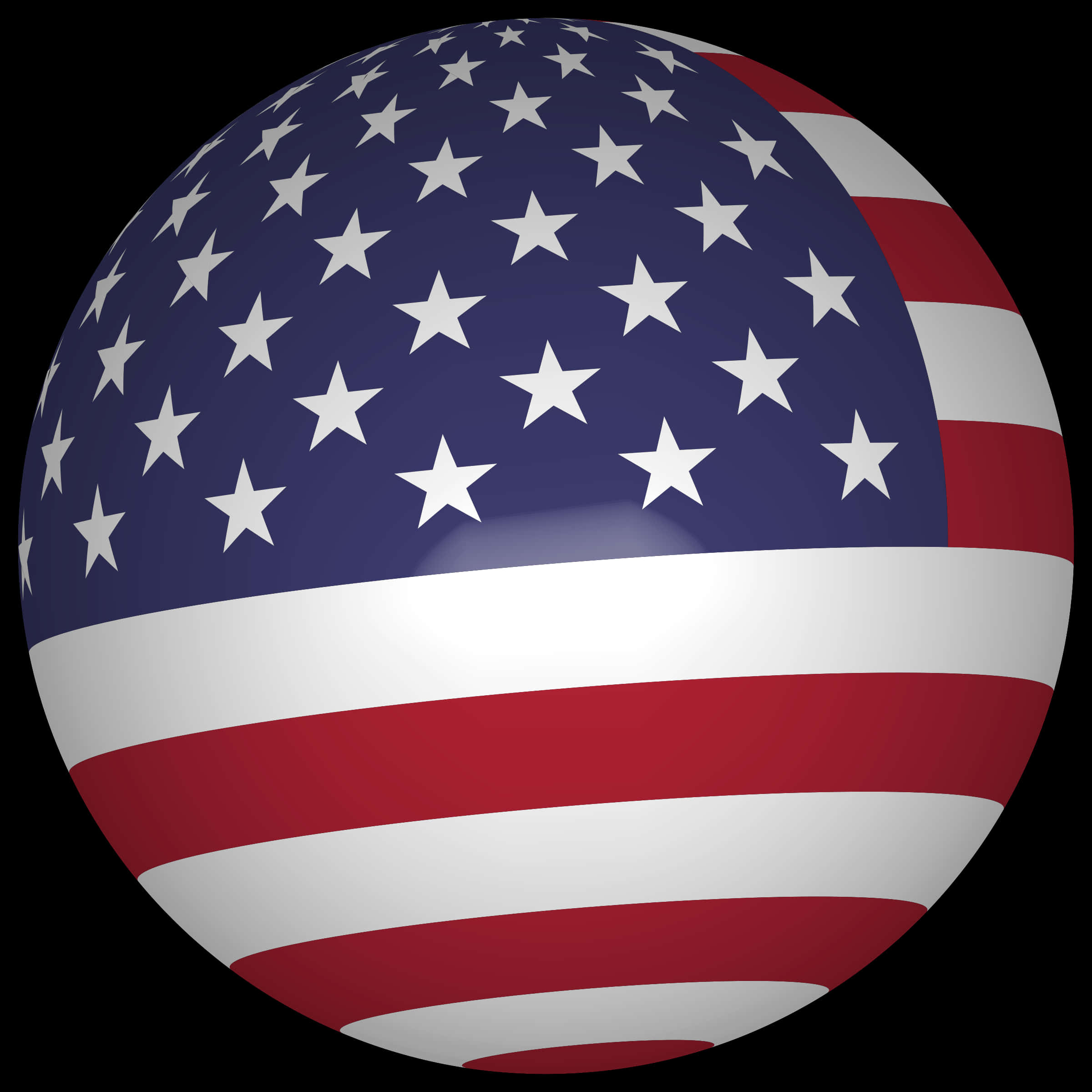 American Flag Sphere Graphic PNG Image