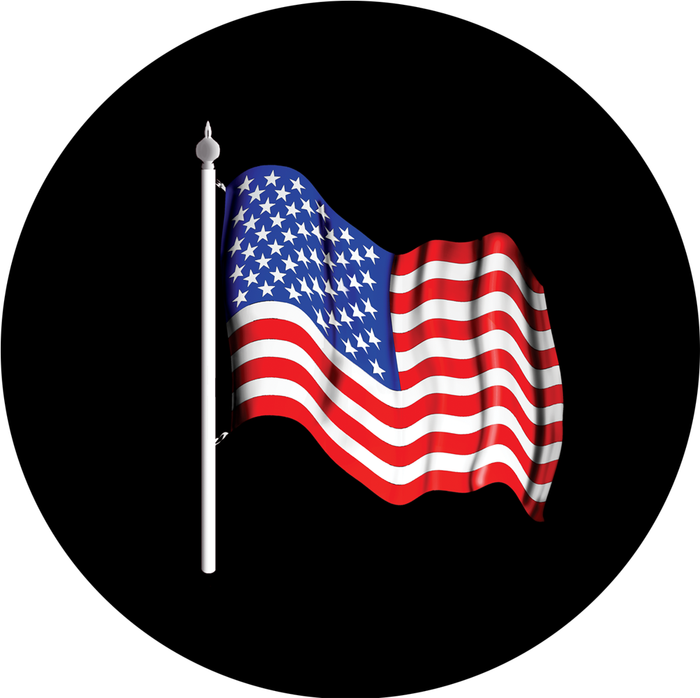 American Flag Waving Memorial Day PNG Image