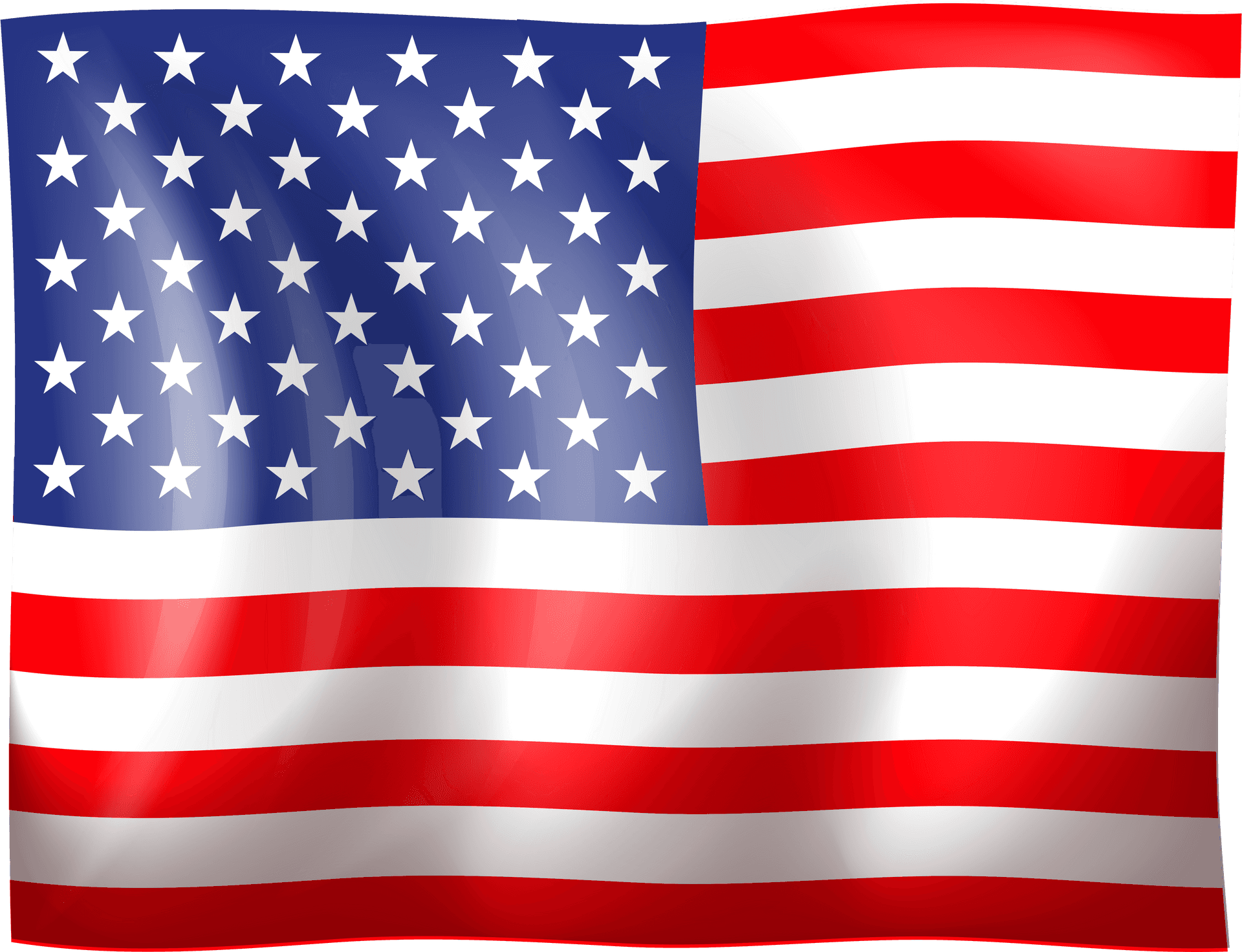 American Flag Waving PNG Image