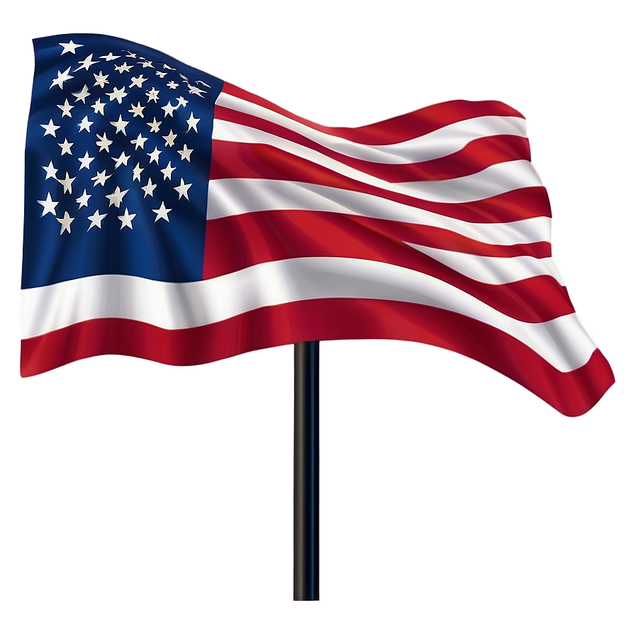 American Flag With Pole Png Clipart 98 PNG Image