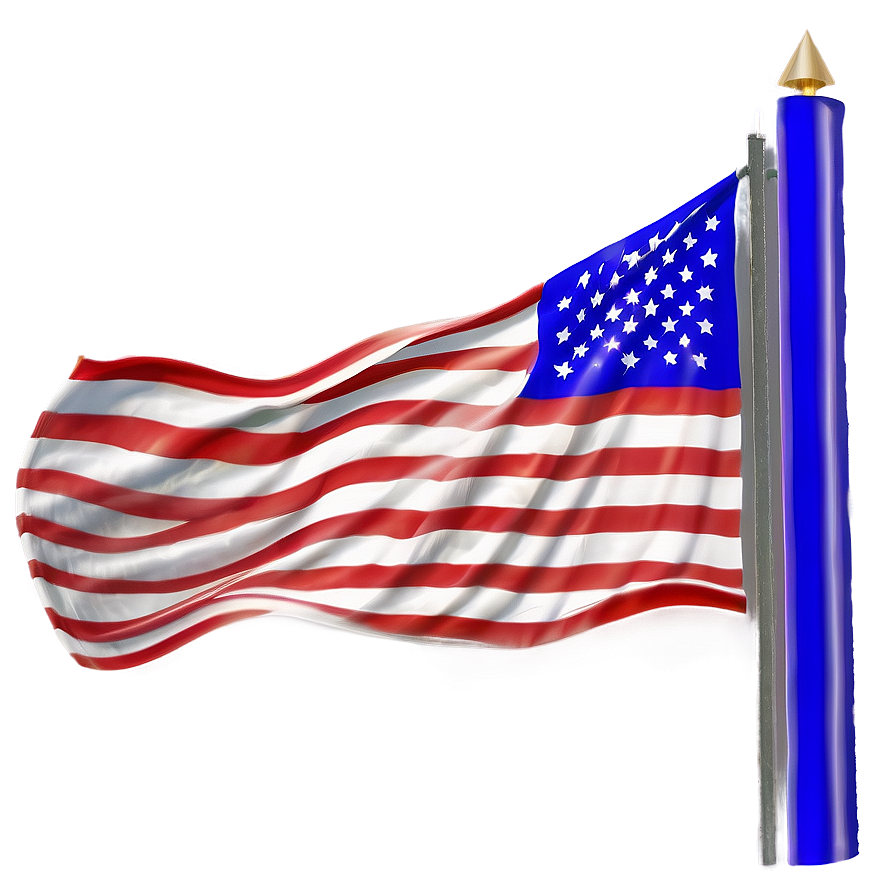 American Flag With Pole Png Clipart Wcl68 PNG Image