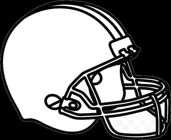 American Football Helmet Outline PNG Image