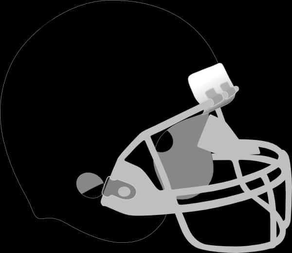 American Football Helmet Silhouette PNG Image