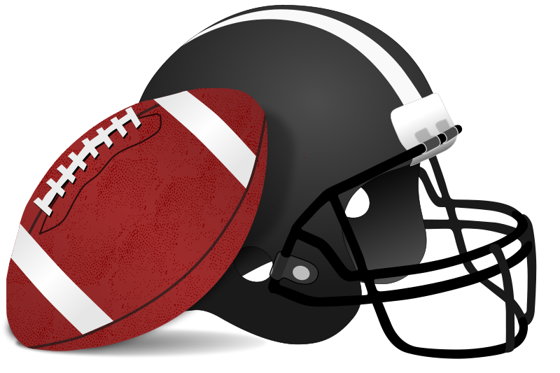 American Football Helmetand Ball PNG Image