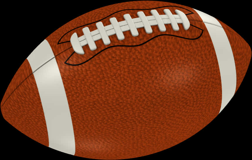 American Football Isolatedon White Background PNG Image