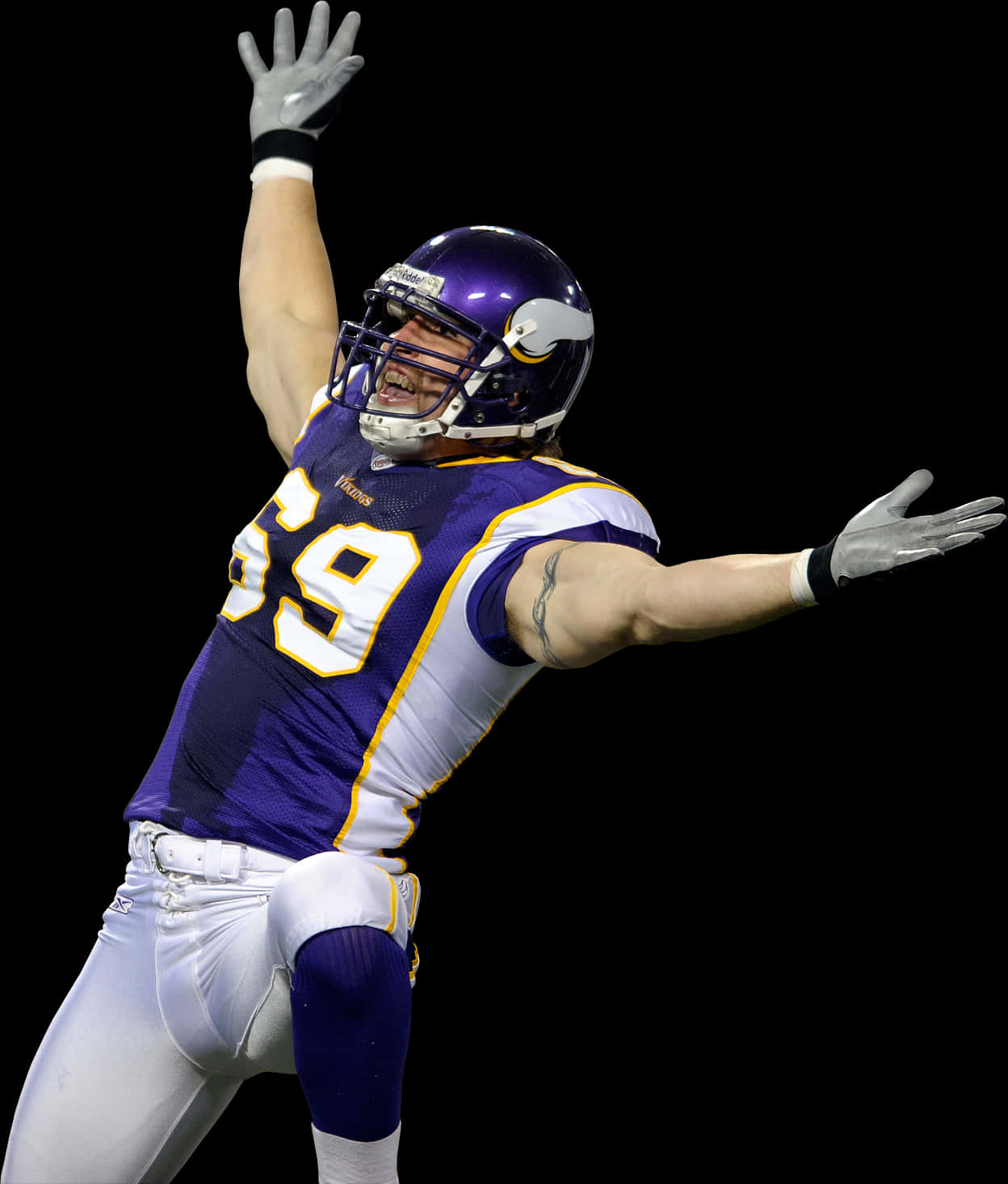 American Football Player Celebration PNG Image