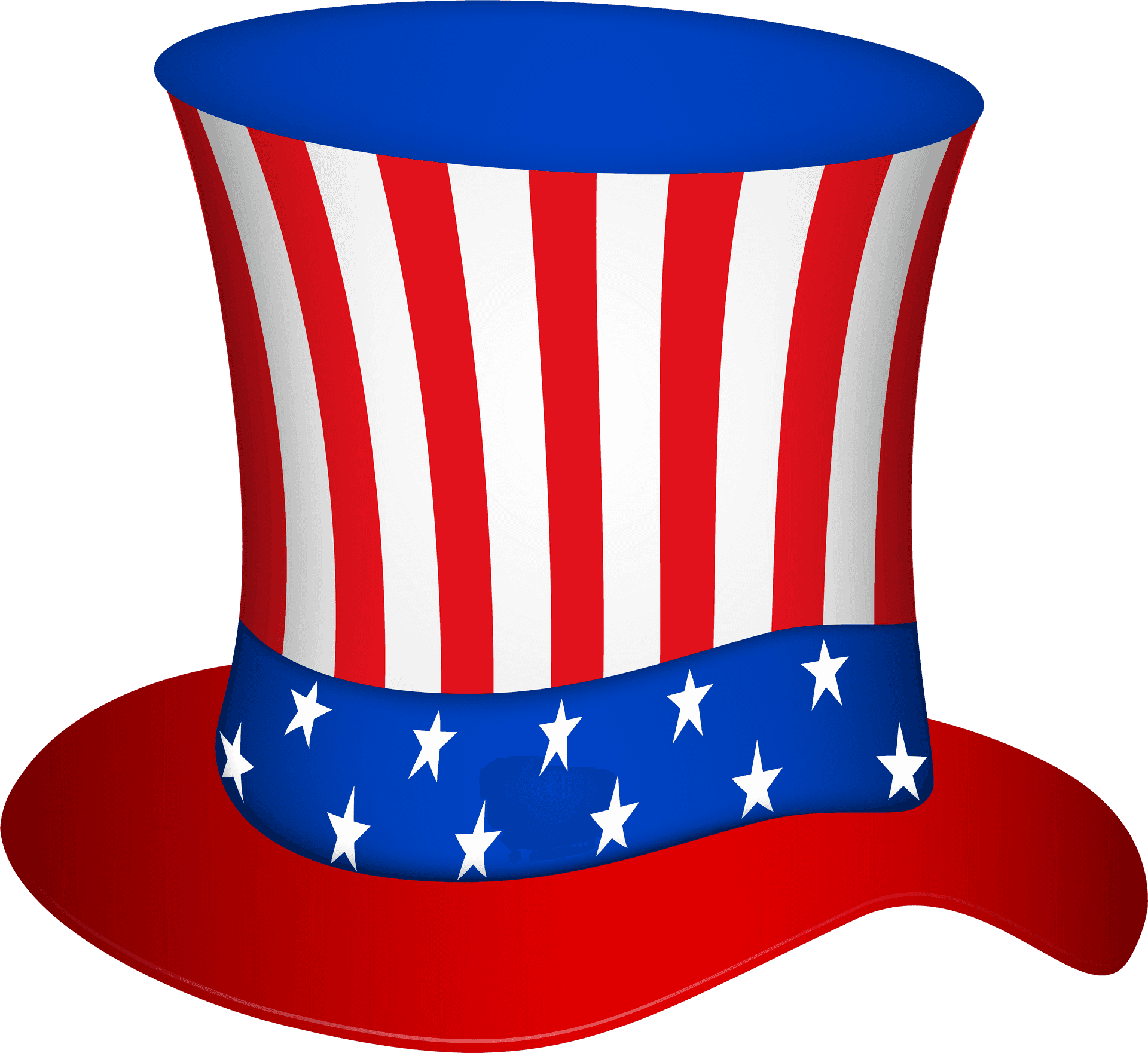 American Patriotic Top Hat PNG Image