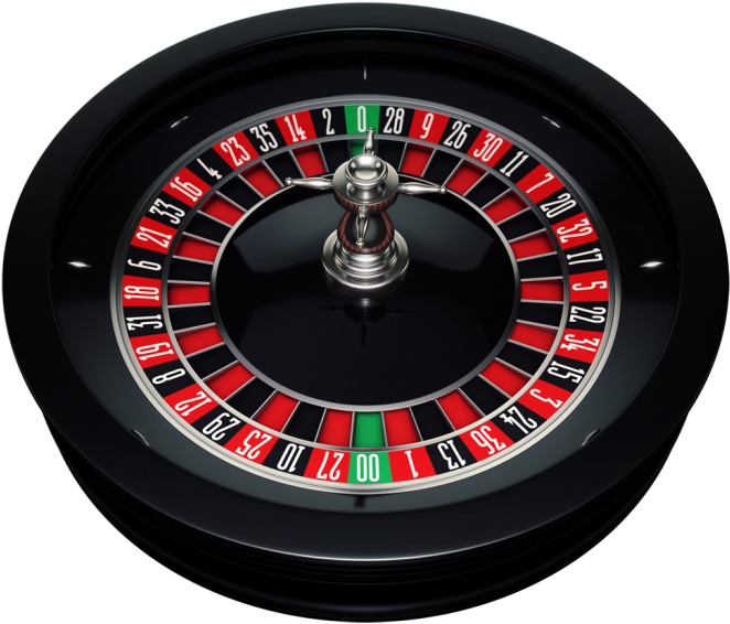 American Roulette Wheel Top View PNG Image