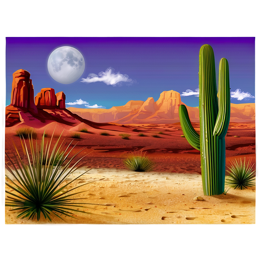 American Western Desert Scene Png 05212024 PNG Image