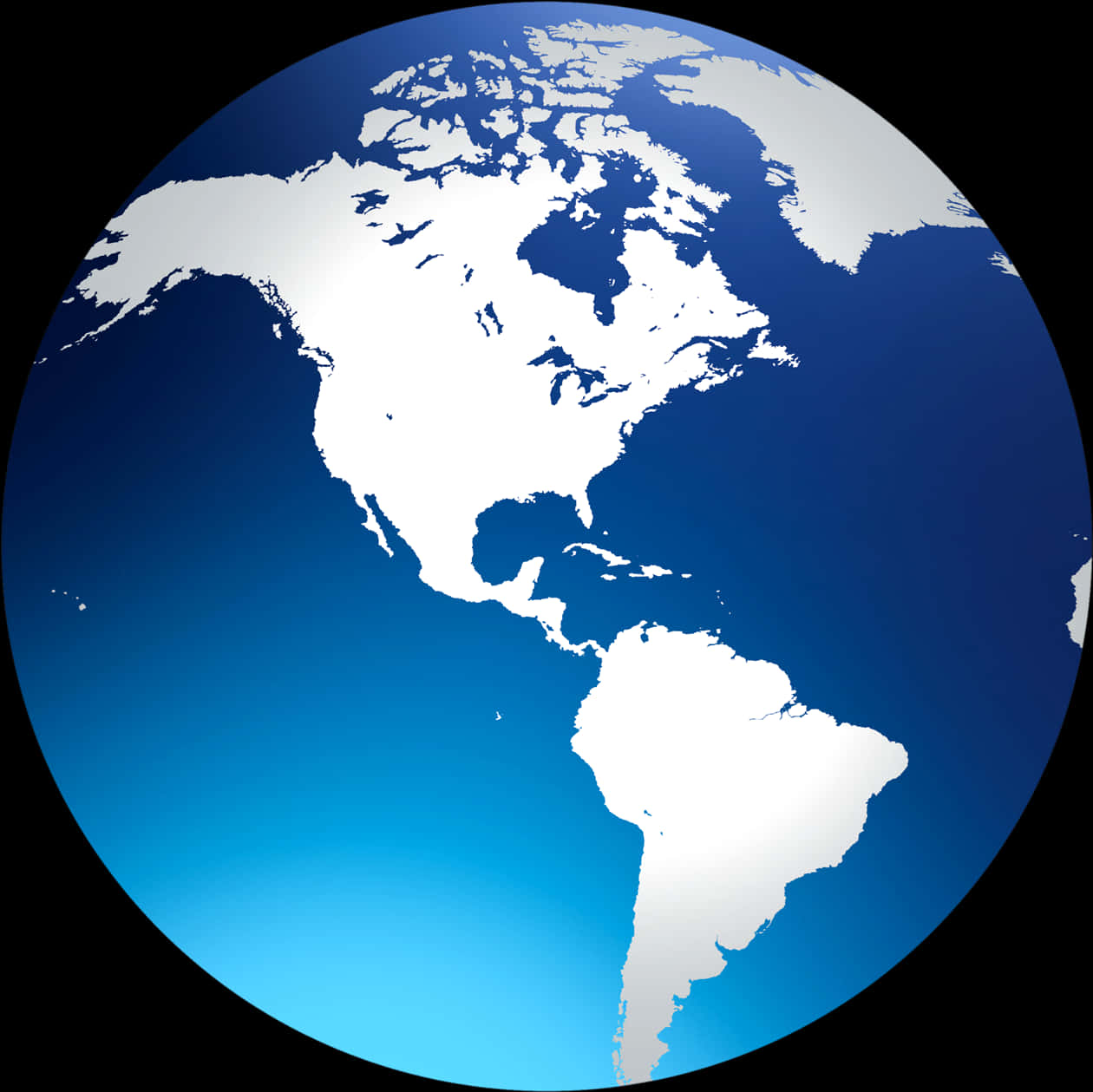 Americas View World Globe PNG Image