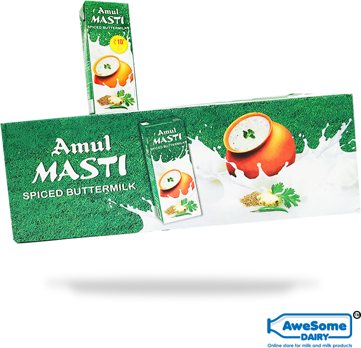 Amul Masti Spiced Buttermilk Advertisement PNG Image