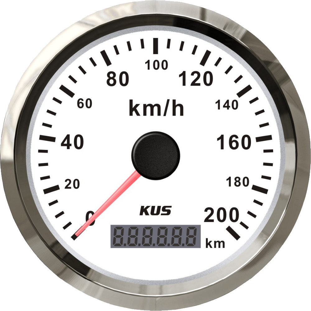 Analog Digital Speedometer Display PNG Image