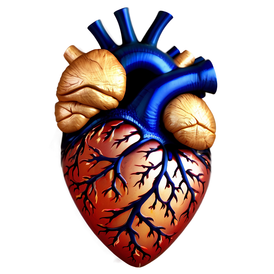 Anatomical Heart On Fire Png 27 PNG Image