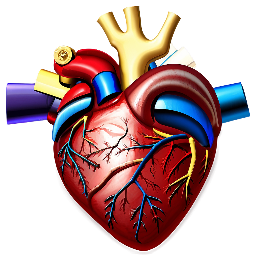 Anatomical Heart With Arrows Png 49 PNG Image