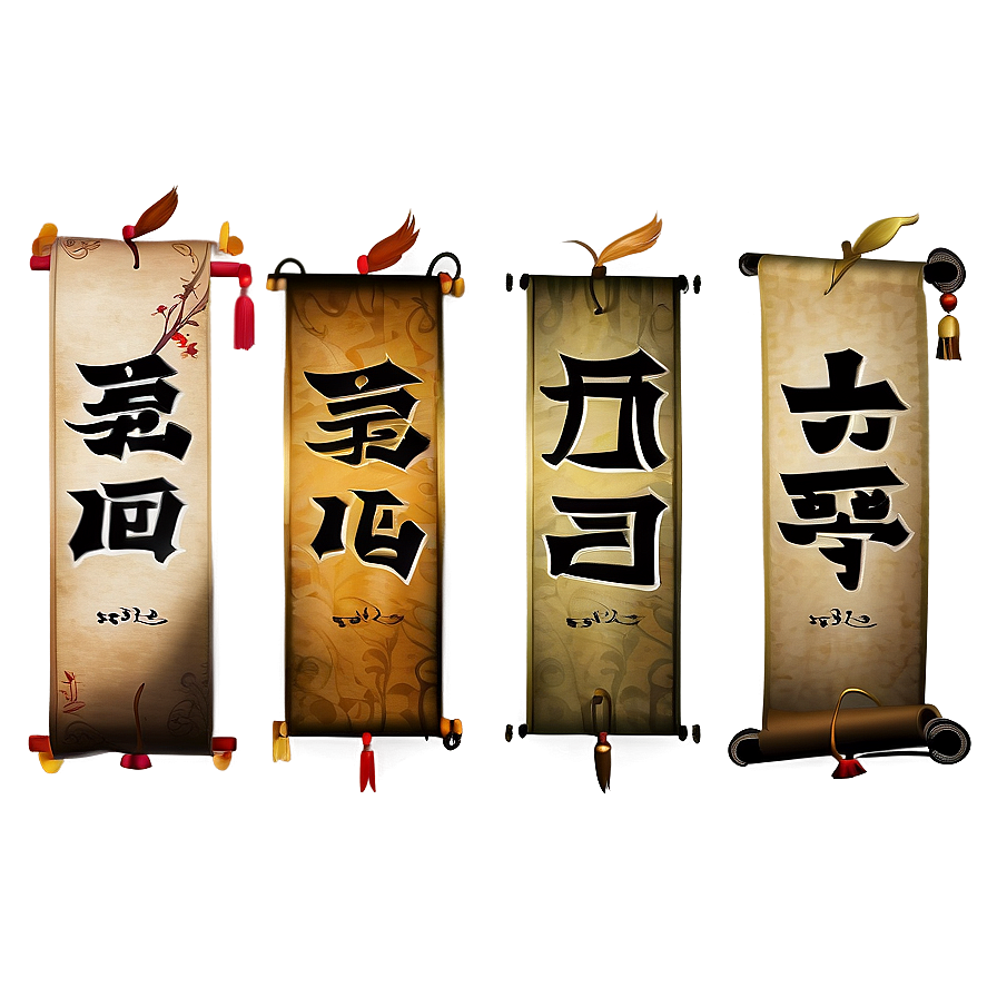 Ancient Asia Scrolls Png 85 PNG Image