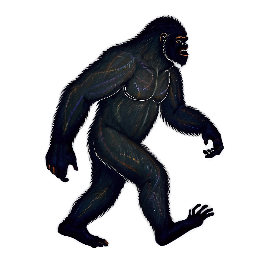 Ancient Bigfoot Cave Art Png Alk PNG Image