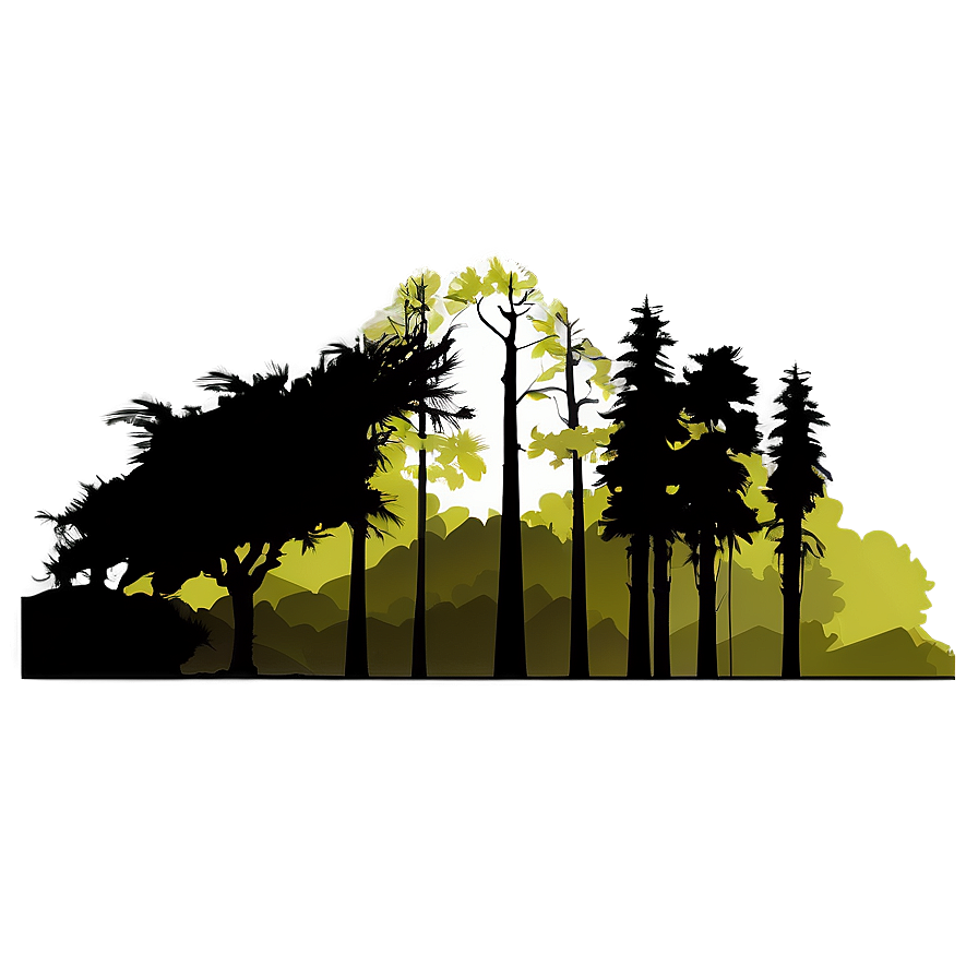 Ancient Forest Silhouette Png 1 PNG Image