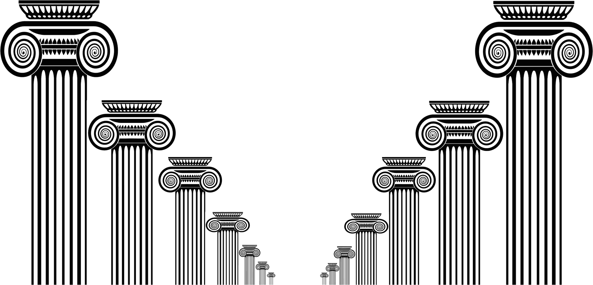 Ancient Greek Columns Vector PNG Image