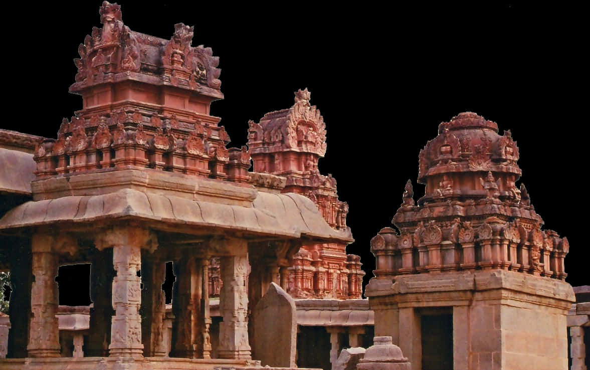 Ancient Hindu Temple Architecture PNG Image