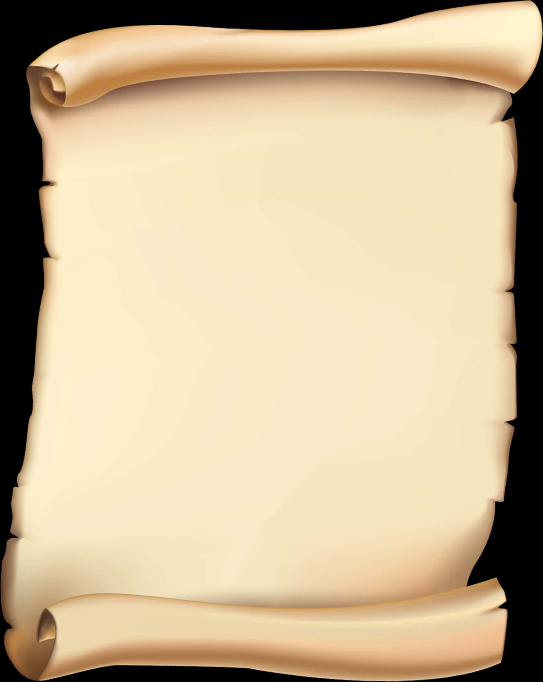 Ancient Scroll Blank Parchment PNG Image