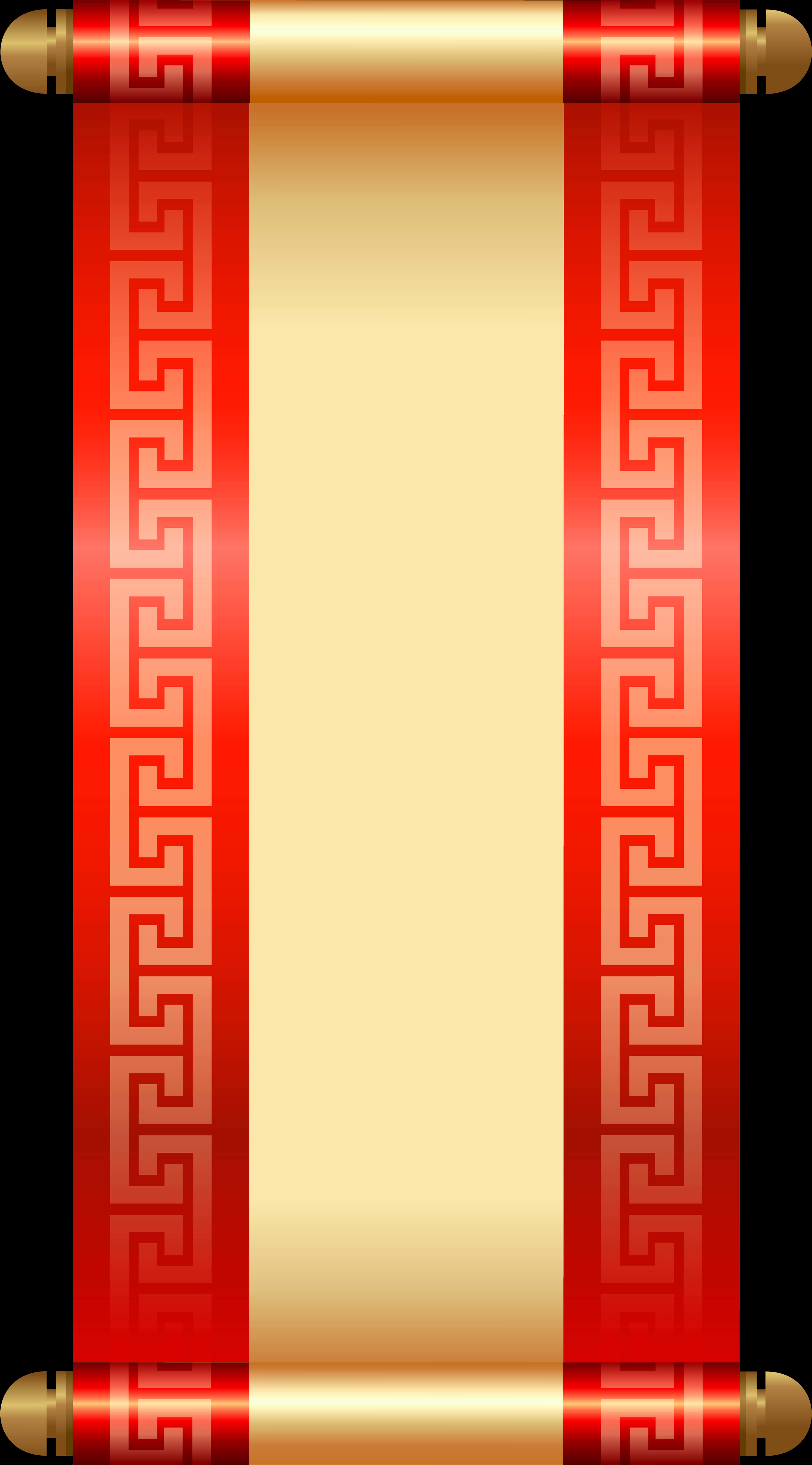 Ancient Scroll Design PNG Image