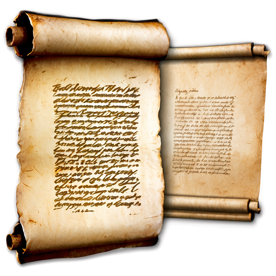 Ancient Text Scroll Paper Png Lah49 PNG Image