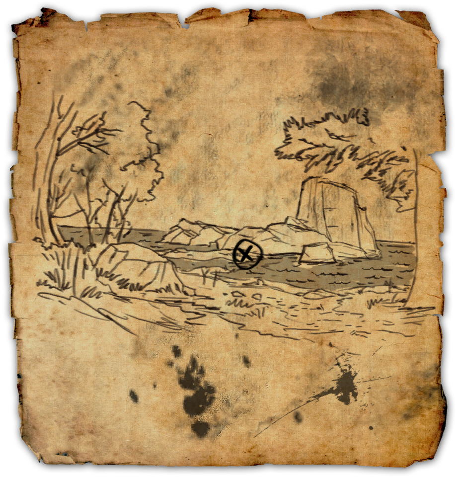 Ancient Treasure Map Sketch PNG Image