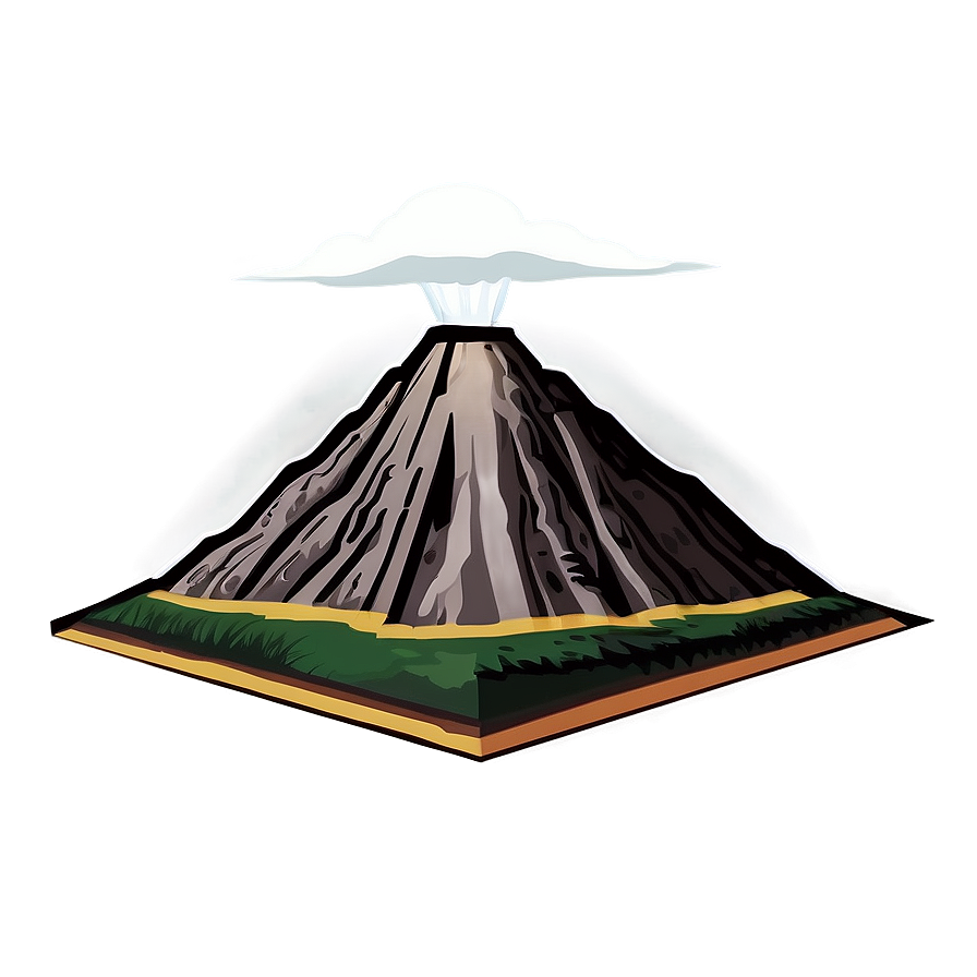 Ancient Volcano Illustration Png 16 PNG Image