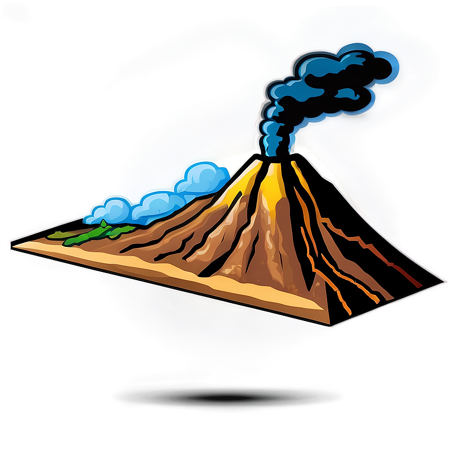 Ancient Volcano Illustration Png Pkh11 PNG Image