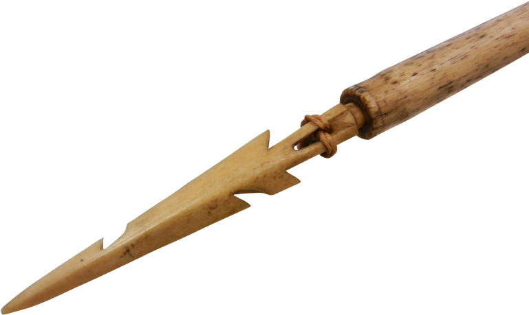 Ancient Wooden Spear Isolated PNG Image