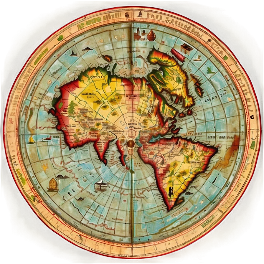 Ancient World Map Detailed Png Ldr PNG Image