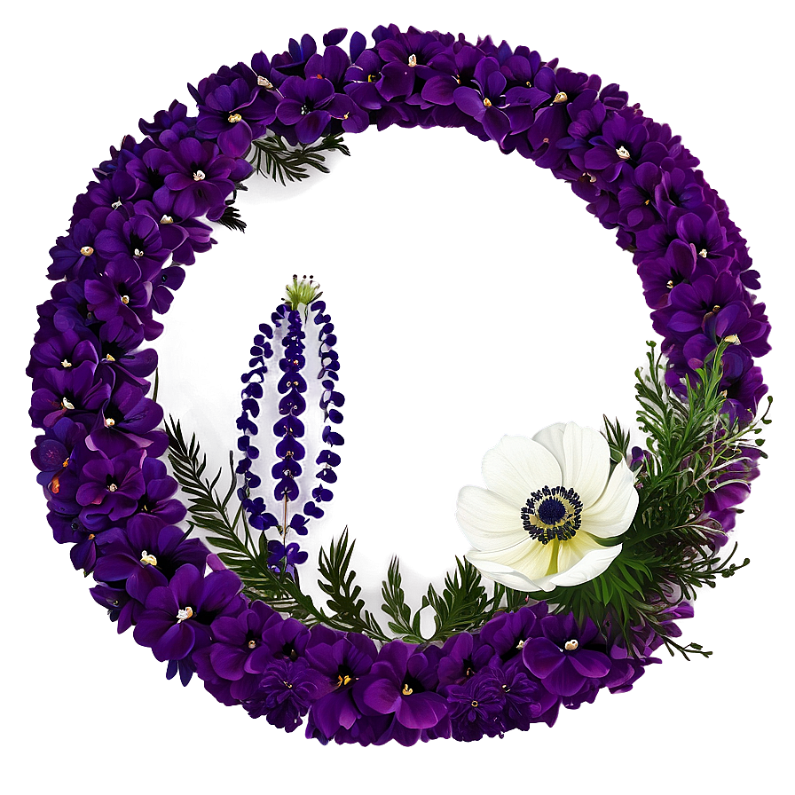 Anemone Flower Circle Png 06252024 PNG Image