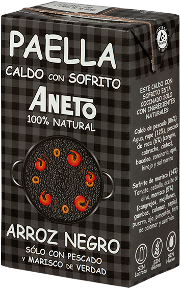 Aneto Natural Paella Broth Packaging PNG Image