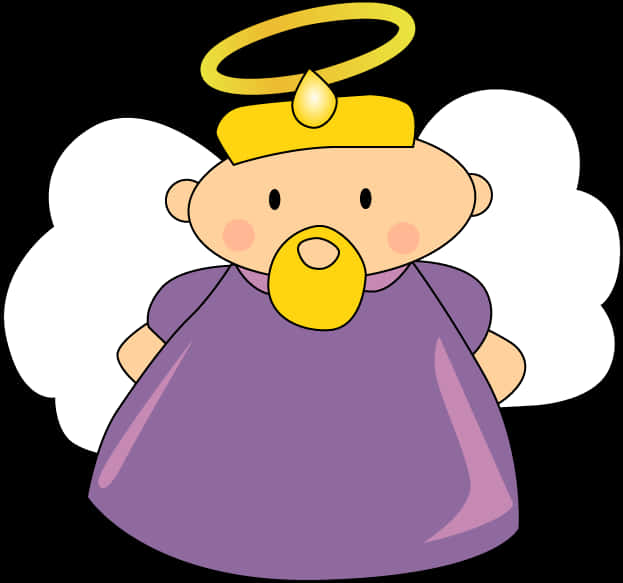 Angel Baby Cartoon Illustration PNG Image