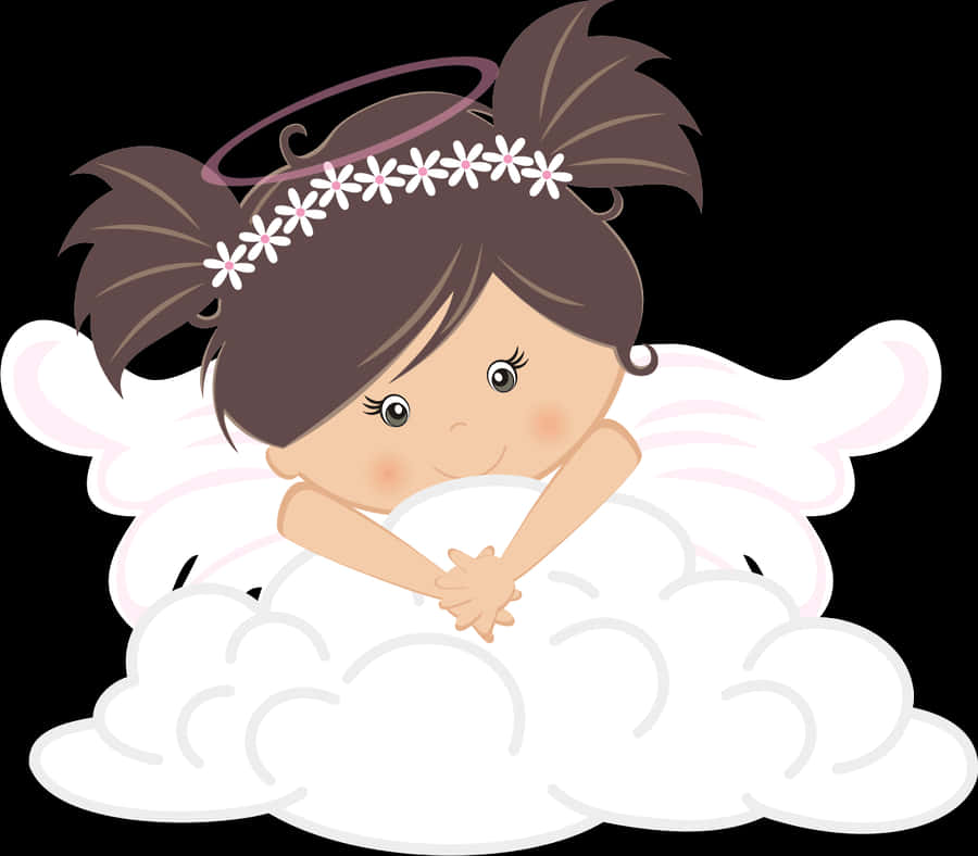 Angel Cartoon Baptism Graphic PNG Image