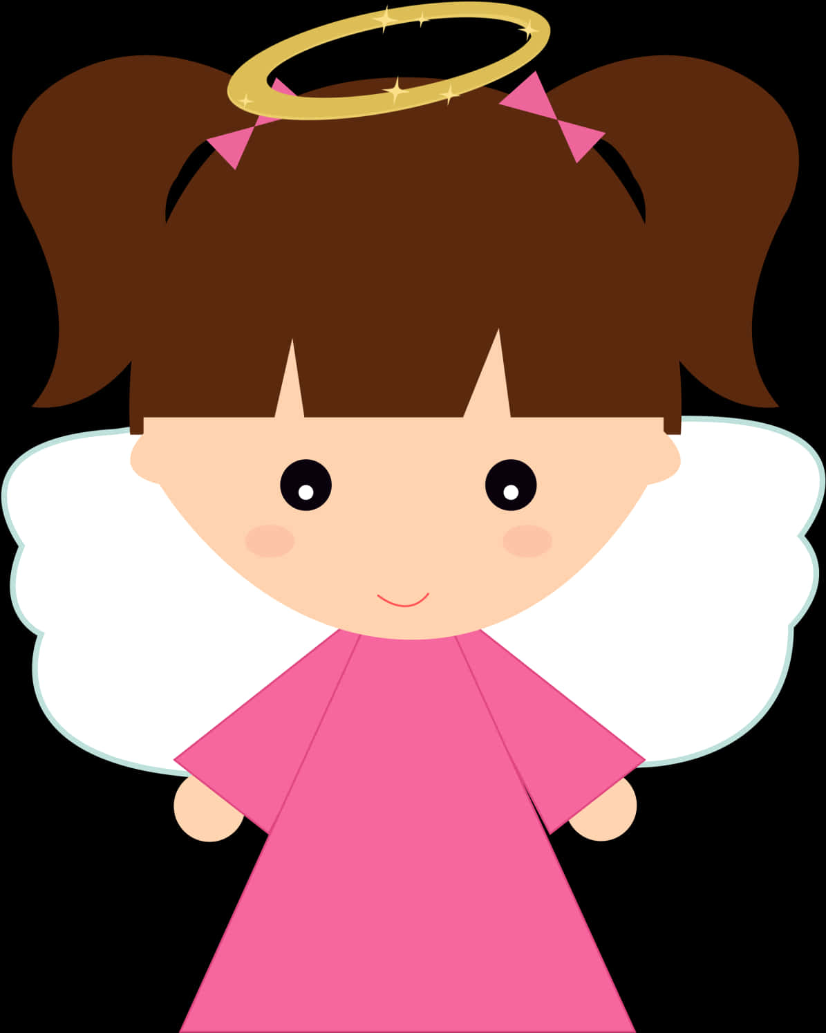 Angel Cartoon Girl Illustration PNG Image