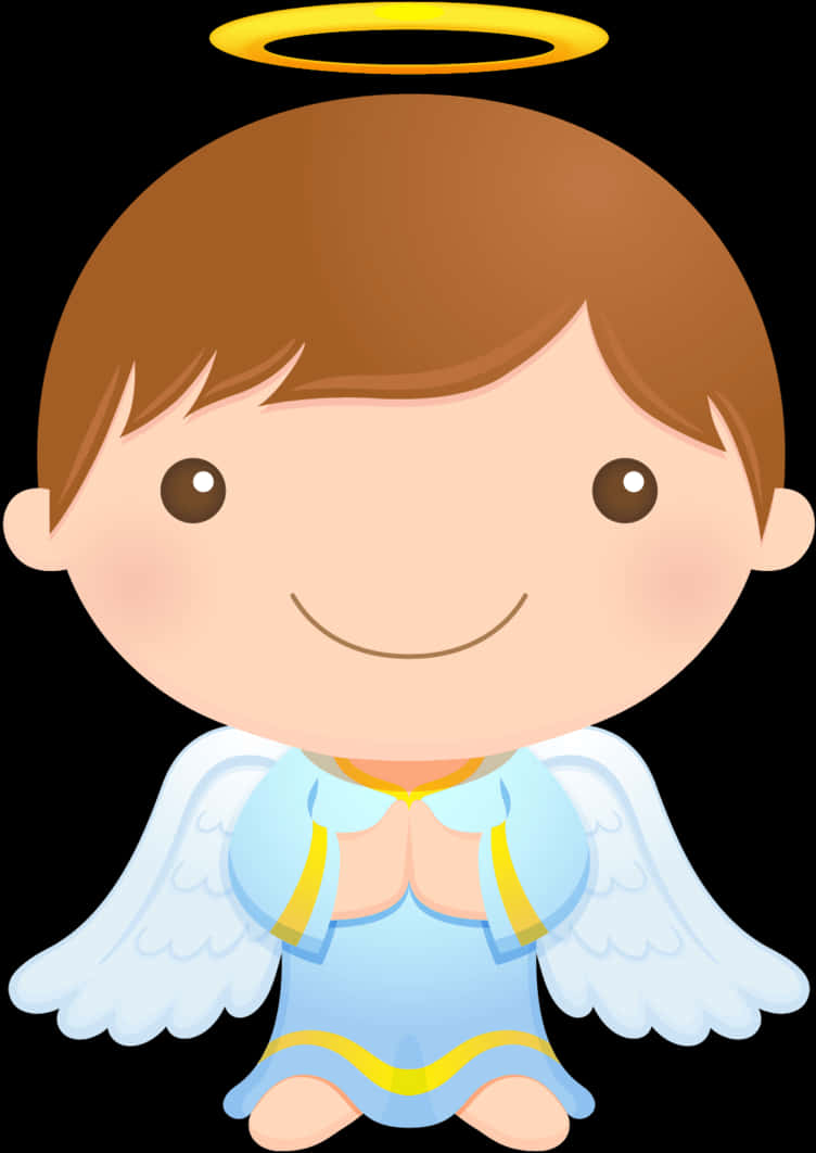 Angel Cartoon Graphicfor Baptism PNG Image