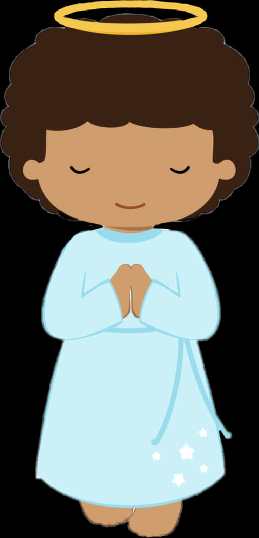 Angel Child Praying Baptism PNG Image