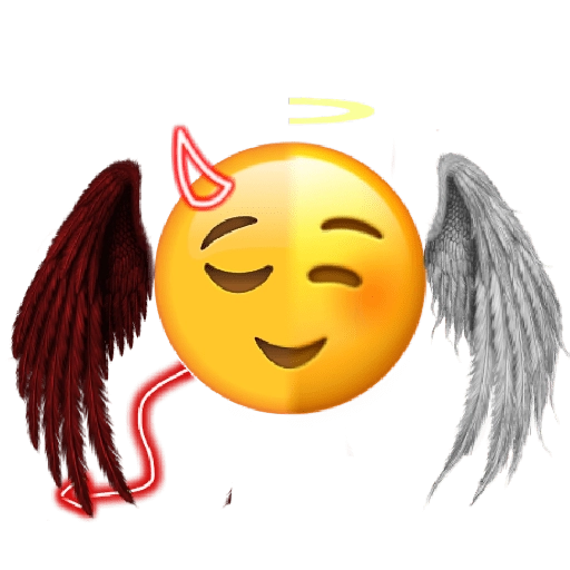 Angel Devil Smiling Emoji PNG Image