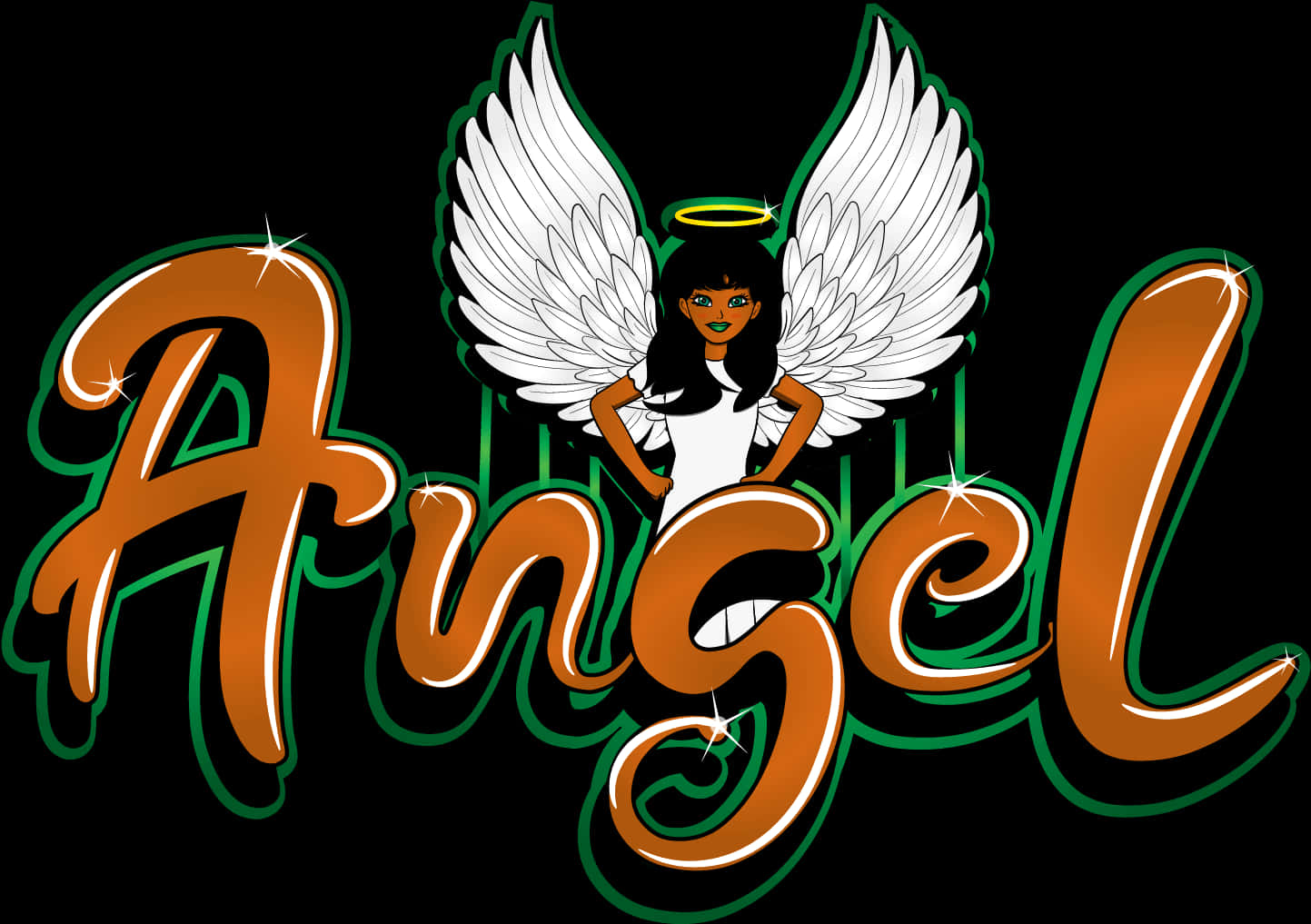 Angel_ Graffiti_ Artwork PNG Image