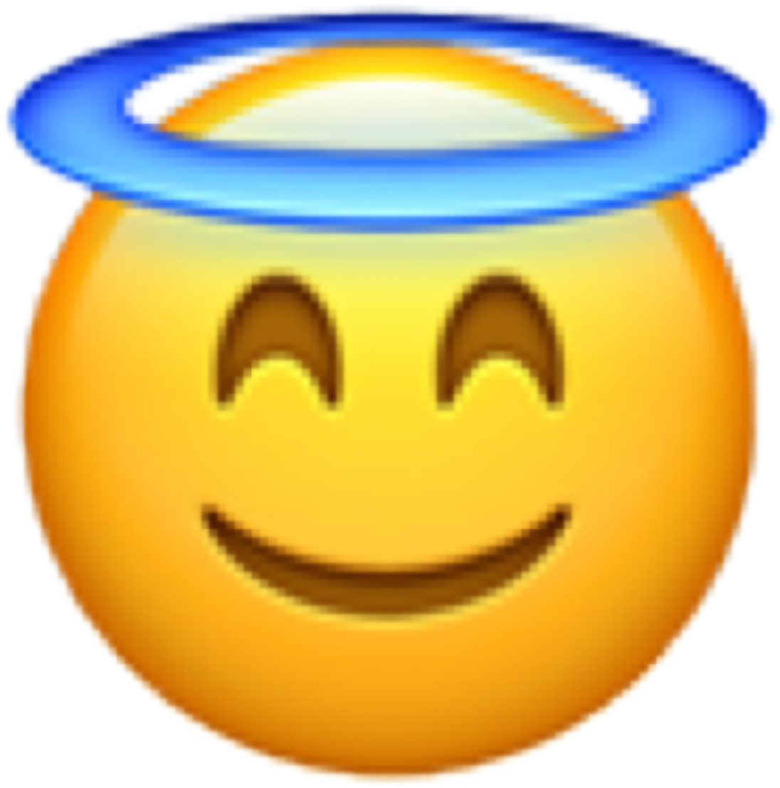 Angel Halo Smiley Emoji.png PNG Image