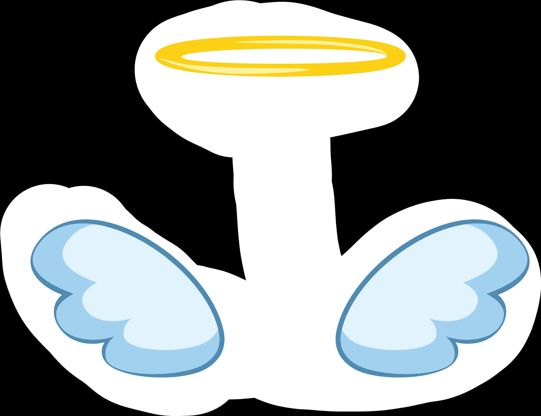 Angel Haloand Wings Graphic PNG Image