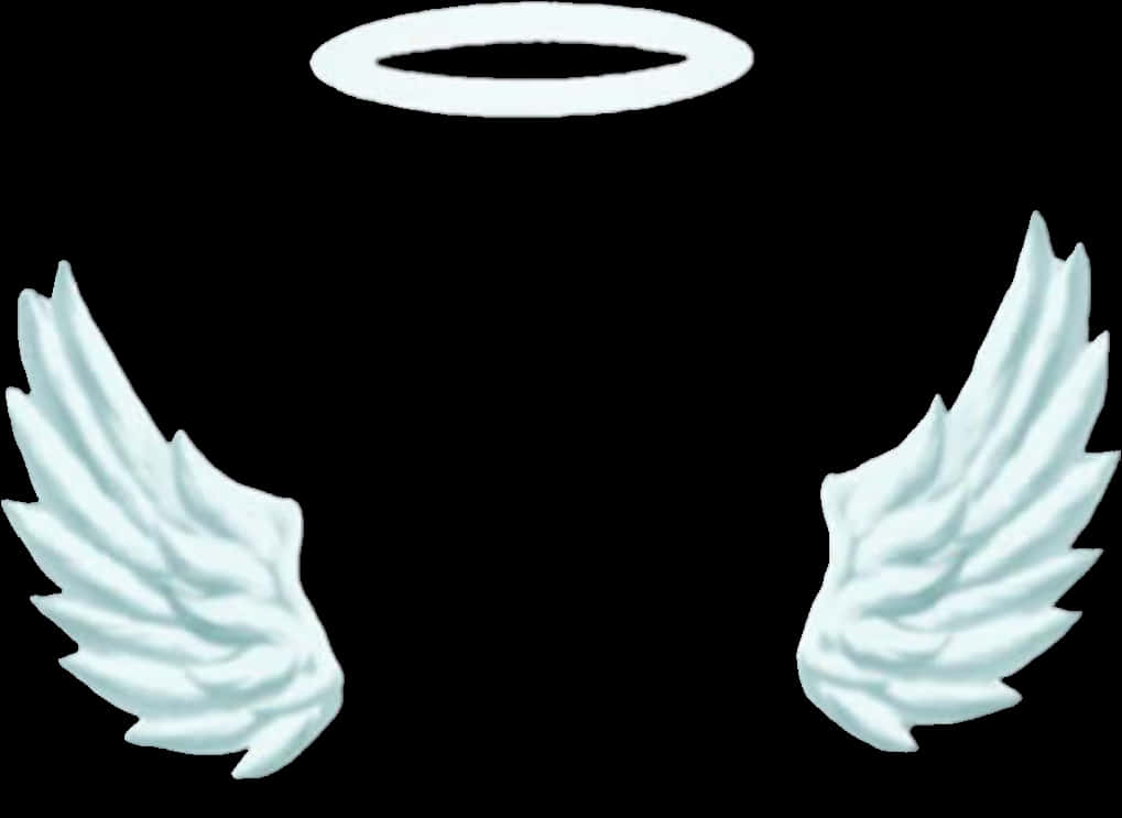 Angel Haloand Wings Graphic PNG Image