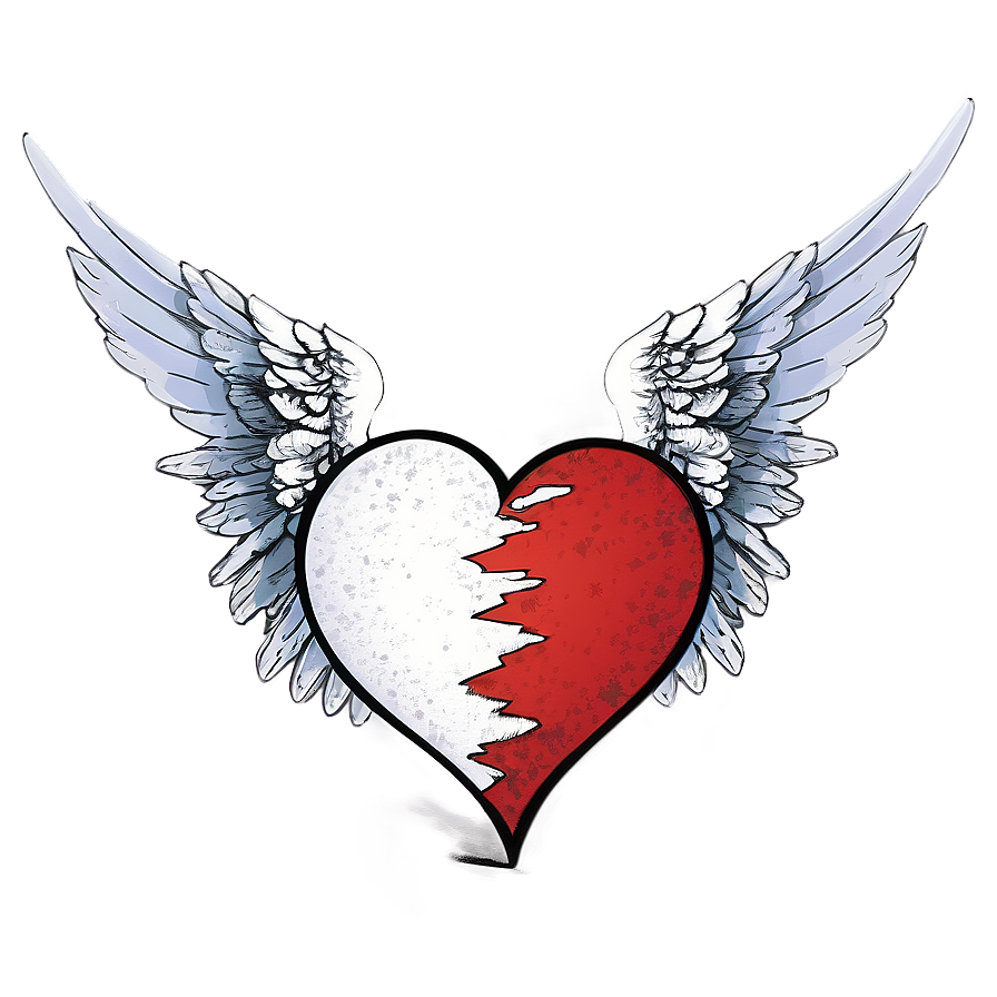 Angel Wings And Broken Heart Quote Png 06282024 PNG Image